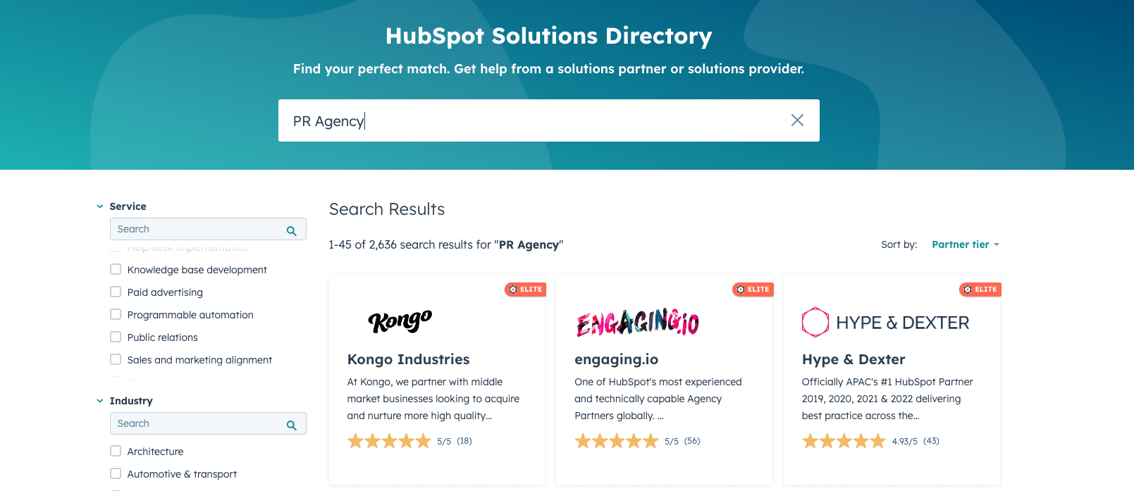 Industry Specific Directory - Hubspot