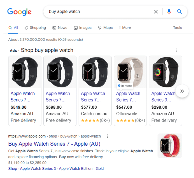 buy apple watch google shopping