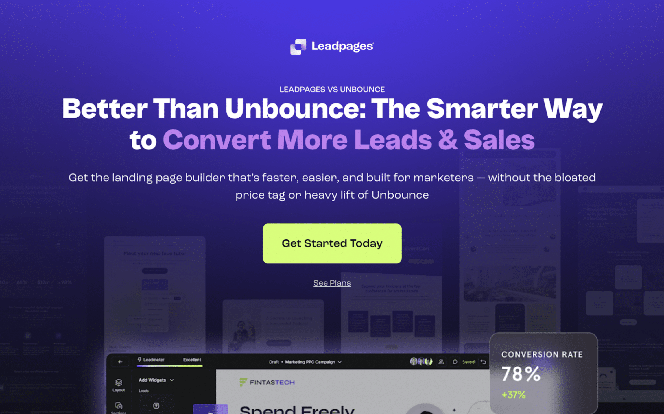 Unbounce landing page