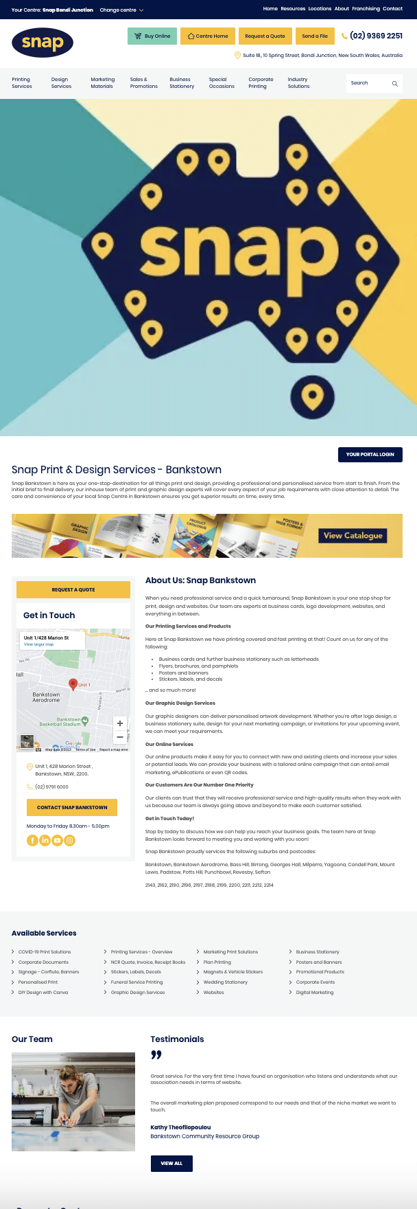 snap printing previous design